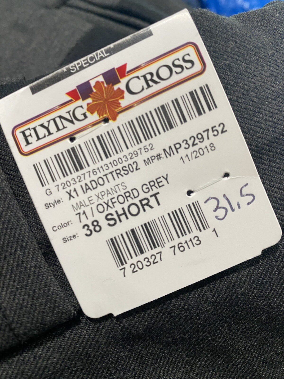 Flying Cross Fechheimer Mens GRAY BLACK pants police military BRAND NEW $160.99