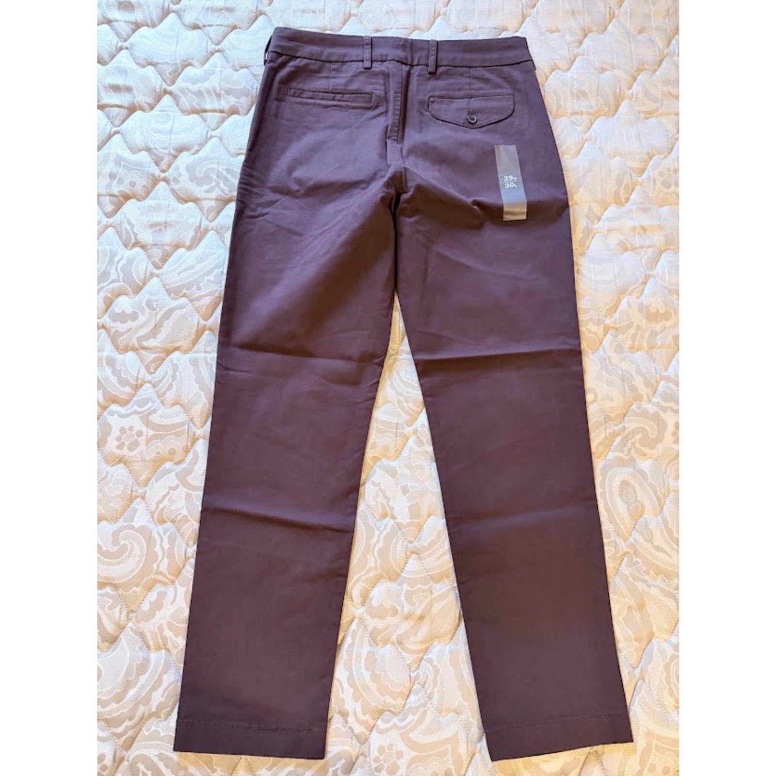 Express Mens Athletic Slim Stretch Chino Pants 29×30 Plum Purple NWT
