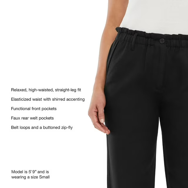 Gap Women’s Easy Twill Pant Size L Black
