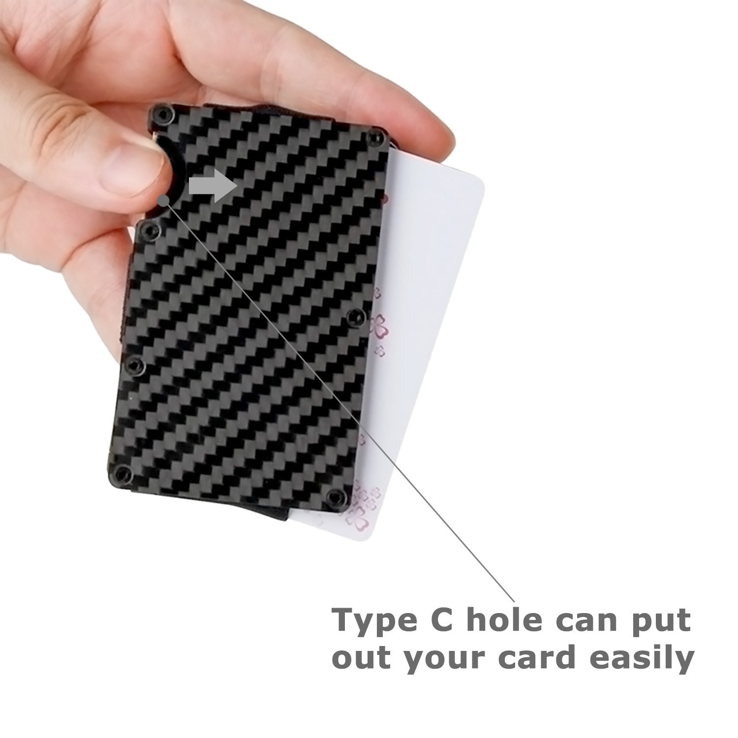 Men’s RFID Blocking Slim Money Clip Carbon Fiber Wallet ID Credit Card Holder