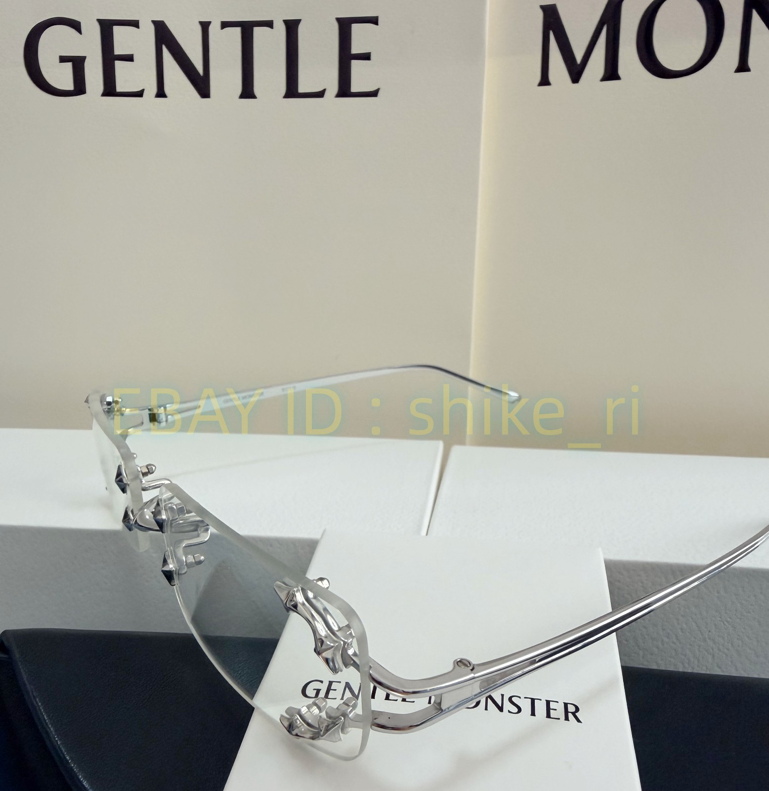 GentleMonster Sunglasses Bold Collection – Mosh 02 Silver Frame Clear Lenses