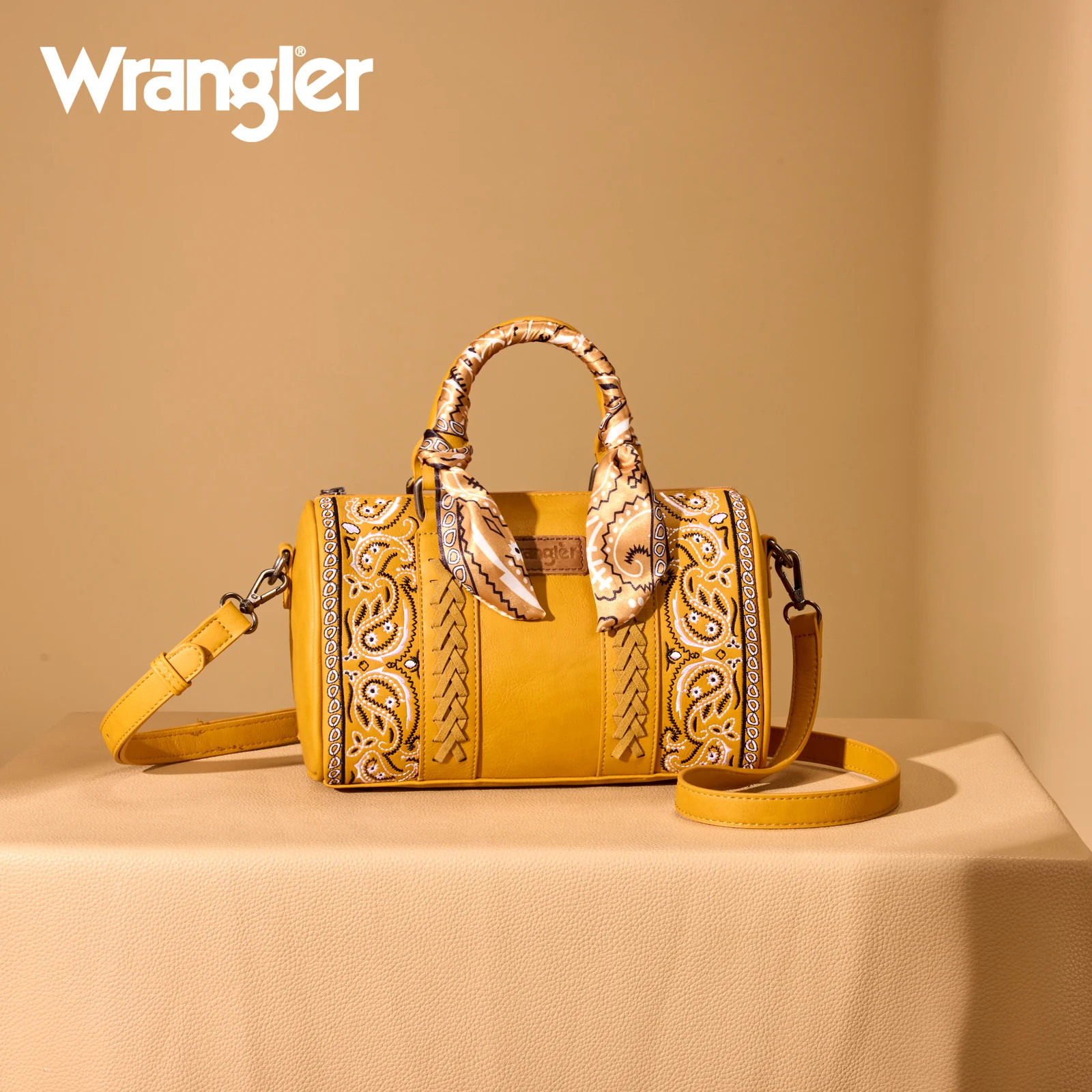 Wrangler Bandana Paisley Print Barrel Crossbody