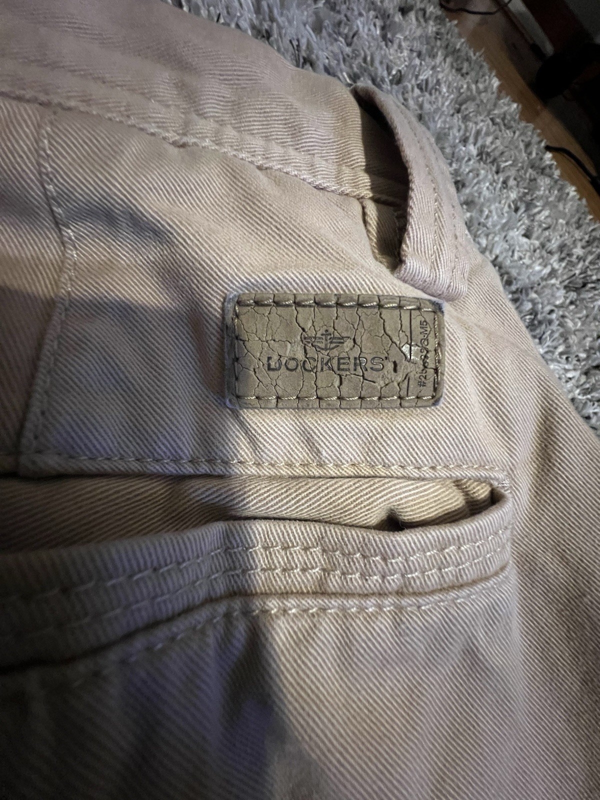 Dockers Ultimate Cargo Men’s Pants 33 Beige Twill Flat Front Straight Leg