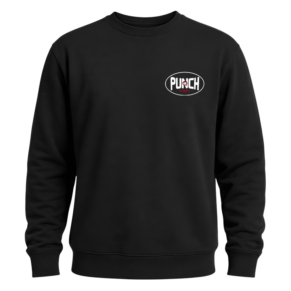 PunchSport Pullover Gym Sweatshirt Cotton Spandex Workout Fitness Casual Wear