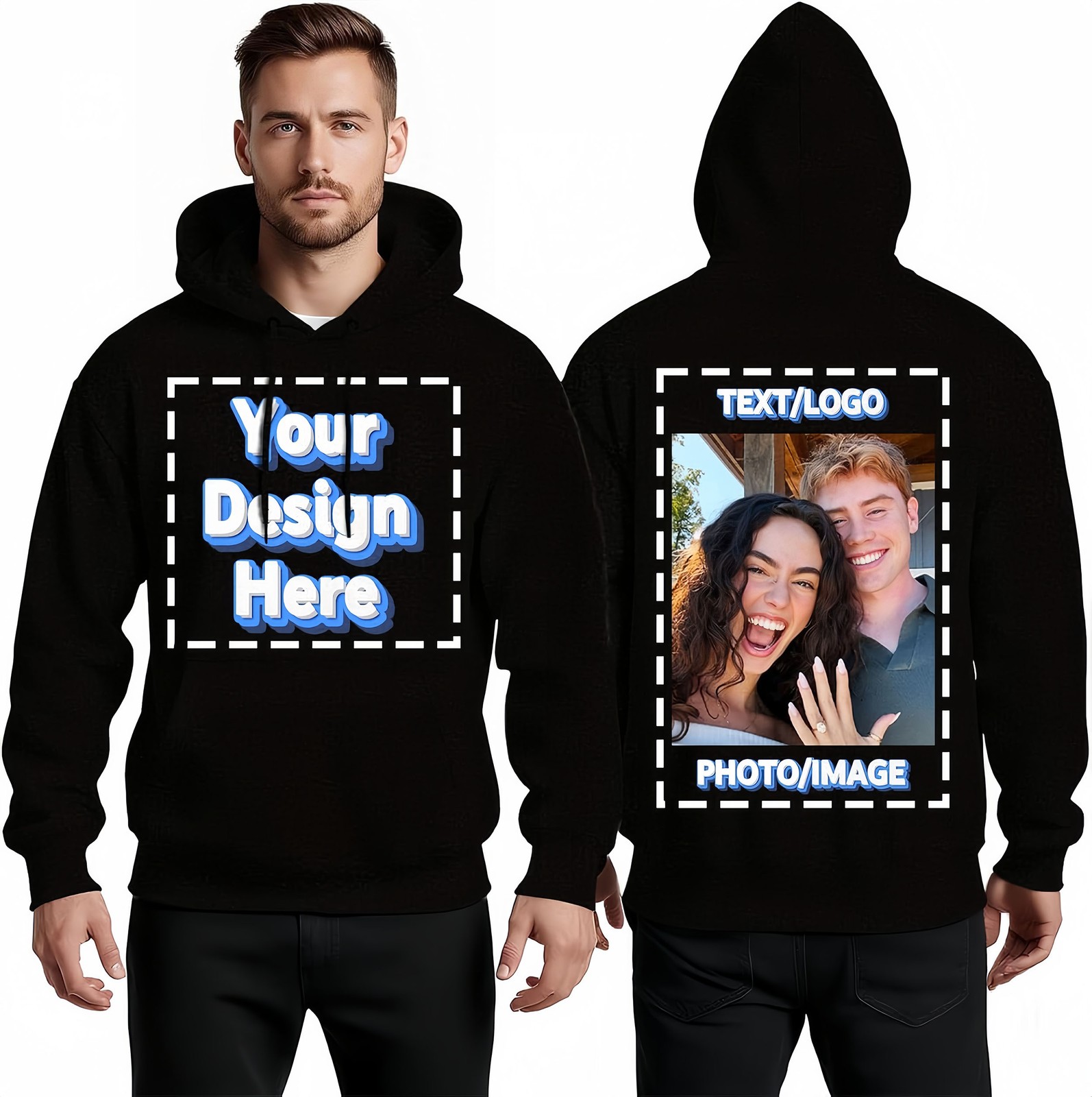 Custom Hobby Simple Career Identity T‑Shirt Partial/Double Sided Daily Wear Tee