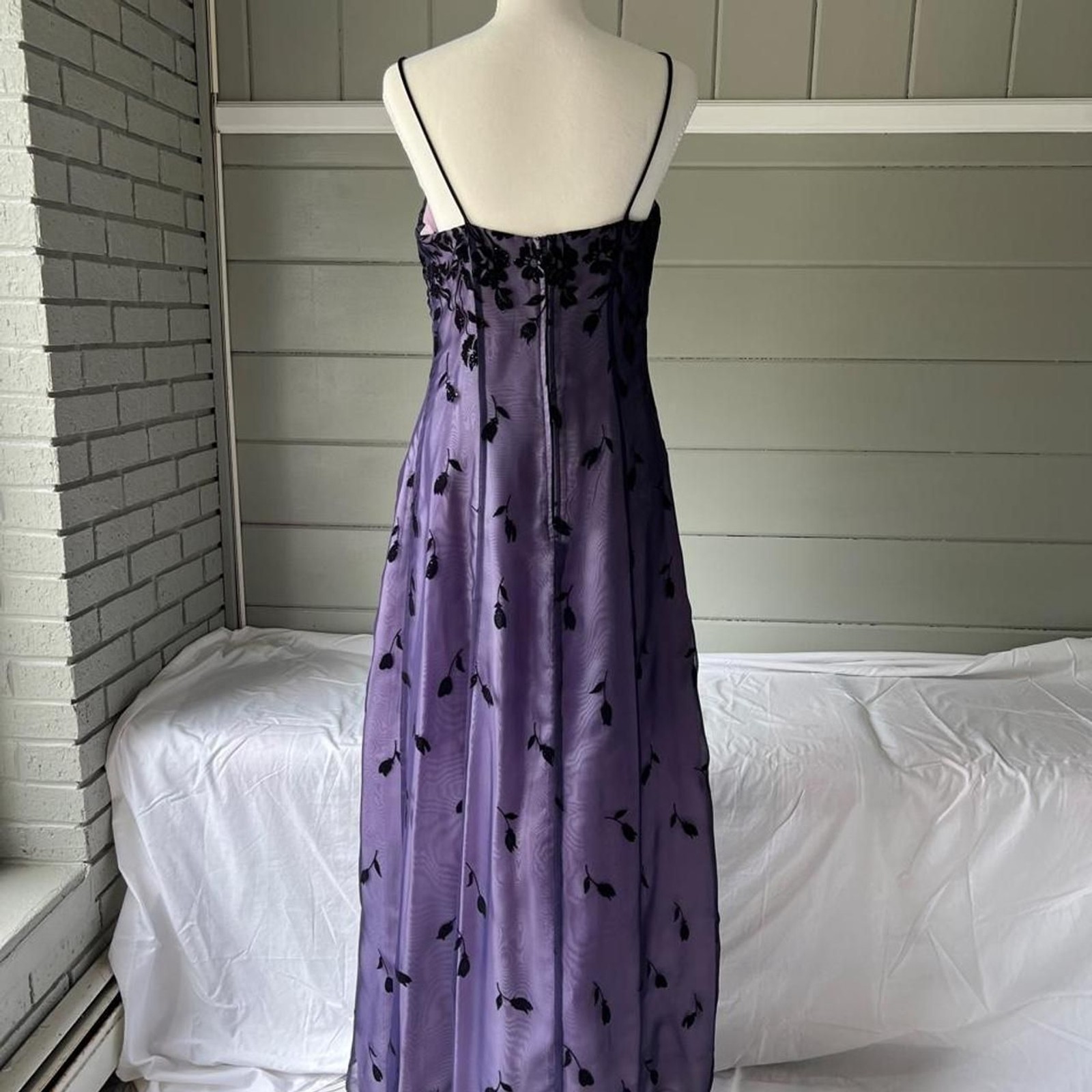 ♡ vintage fairweather velvet floral maxi dress ♡