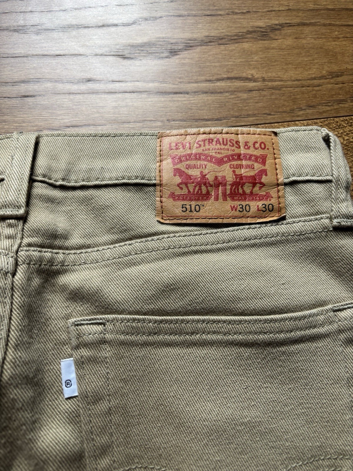 Levi’s 510 Slim Fit Jeans Khaki Tan Stretch Pants Men’s 30×30 W30 L30