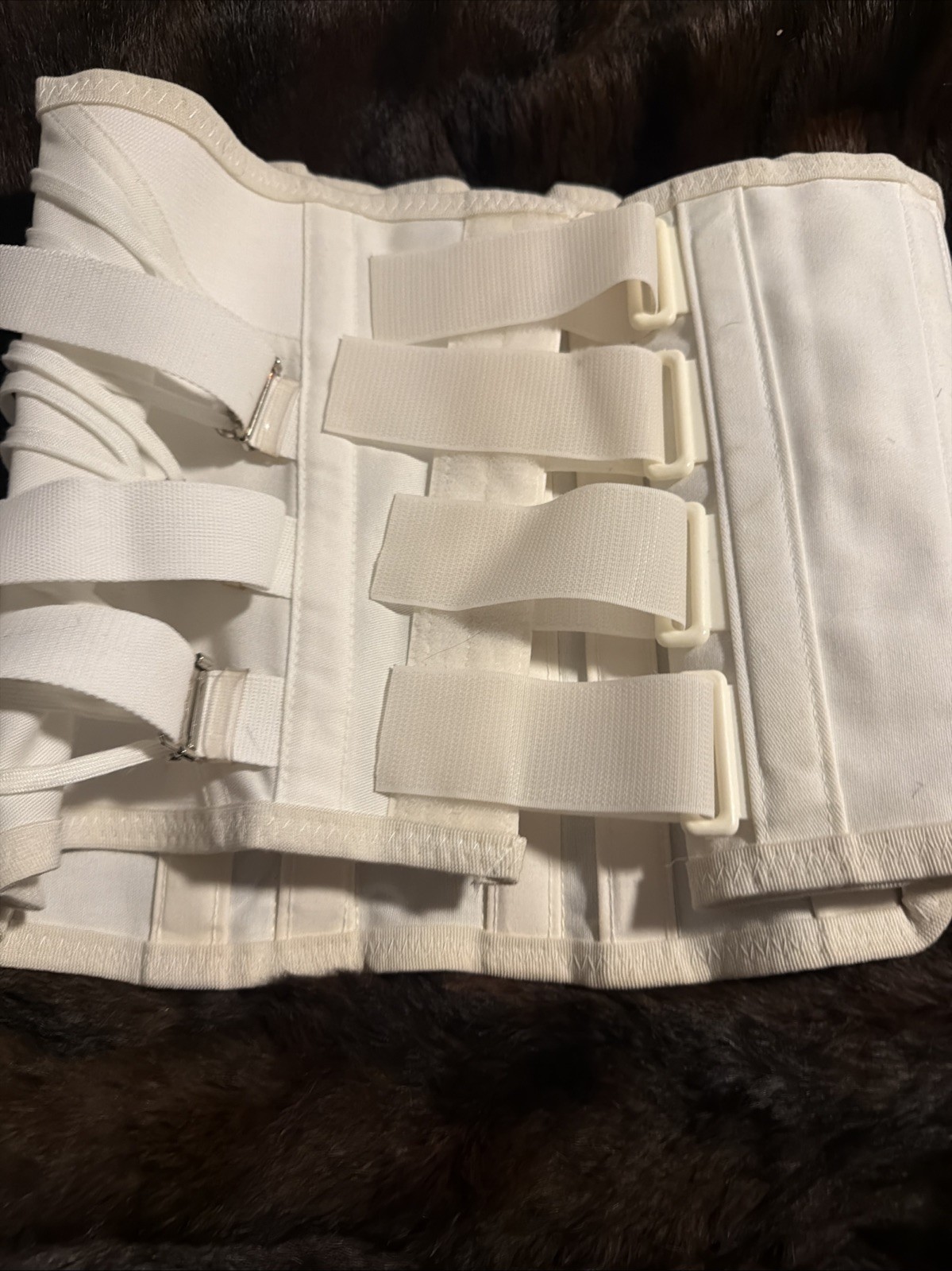 Camp Vintage Fan Lace-Up Adjustable Corset Girdle Waist Cincher with Boning M