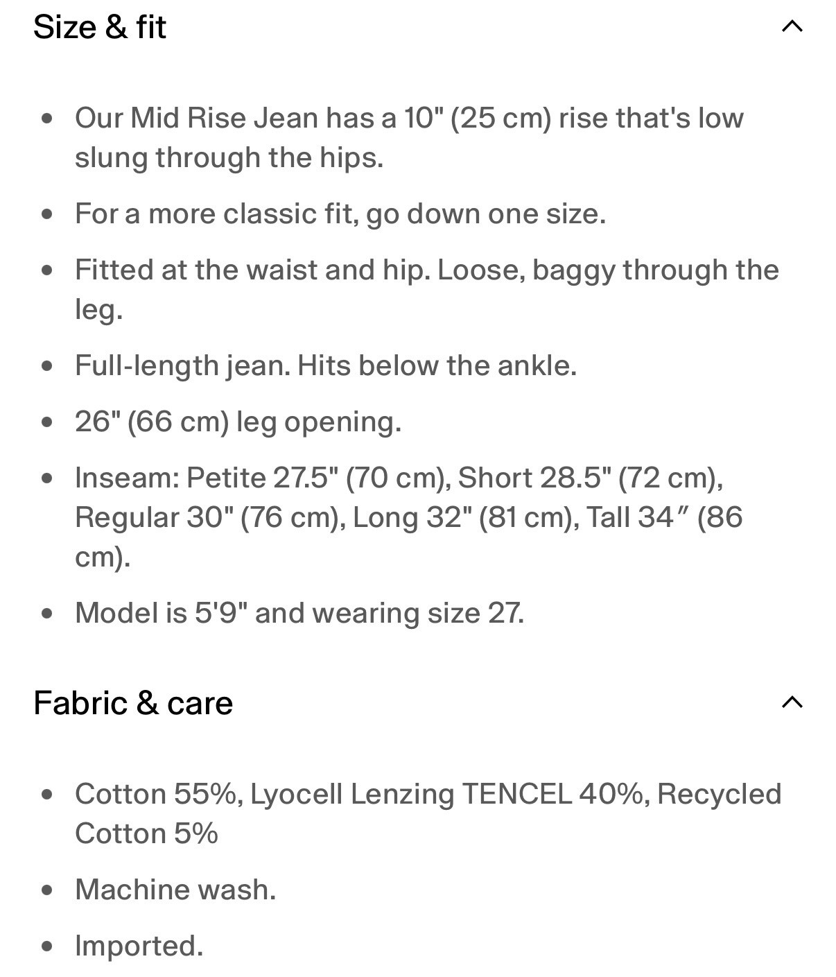 NWT Gap Baggy Mid Rise Jeans | Ultra Soft Denim | Size 2/ 26 Regular| Wide Leg