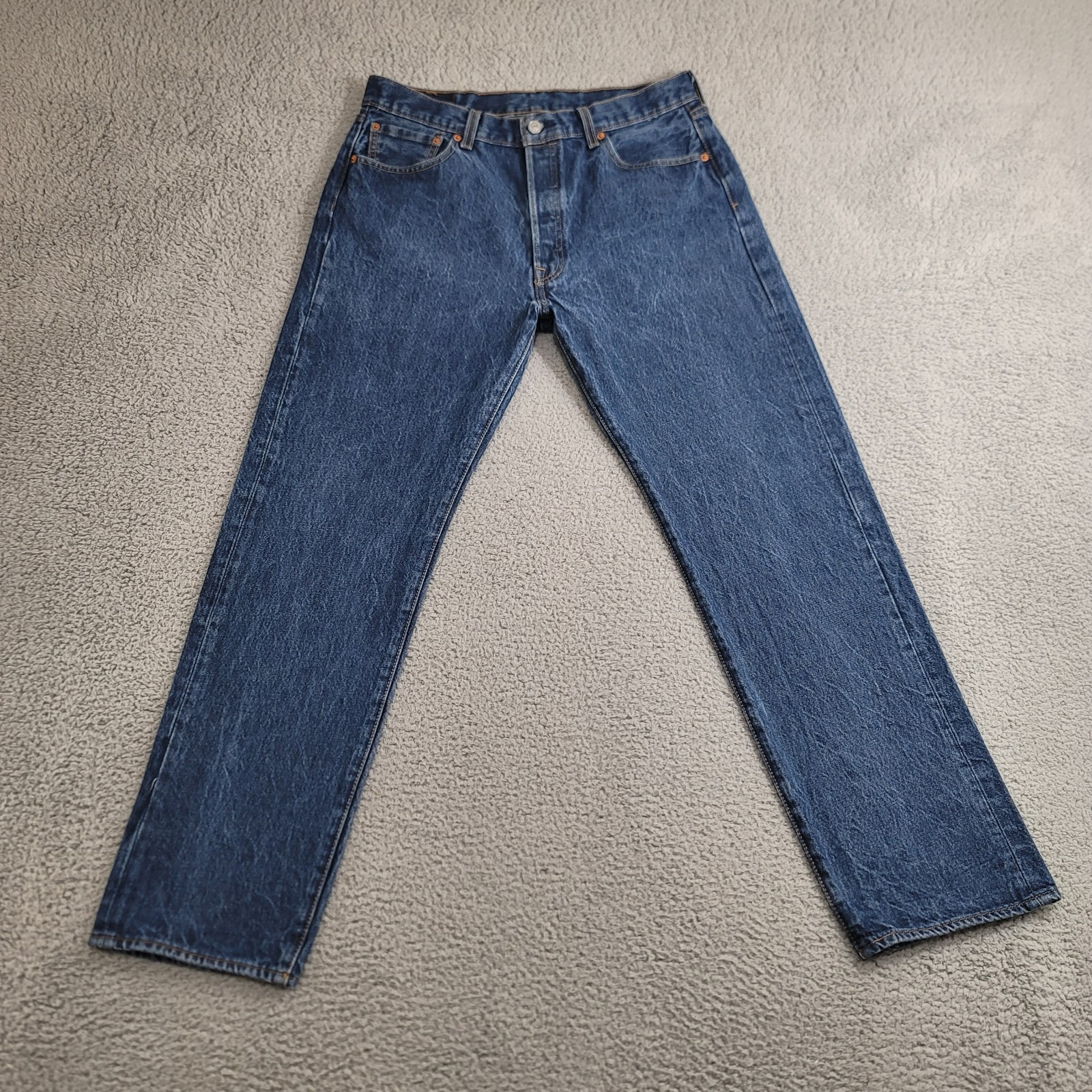 Levi’s 501 Original Shrink To Fit Jeans Men’s 33×30 Blue Button Fly Denim
