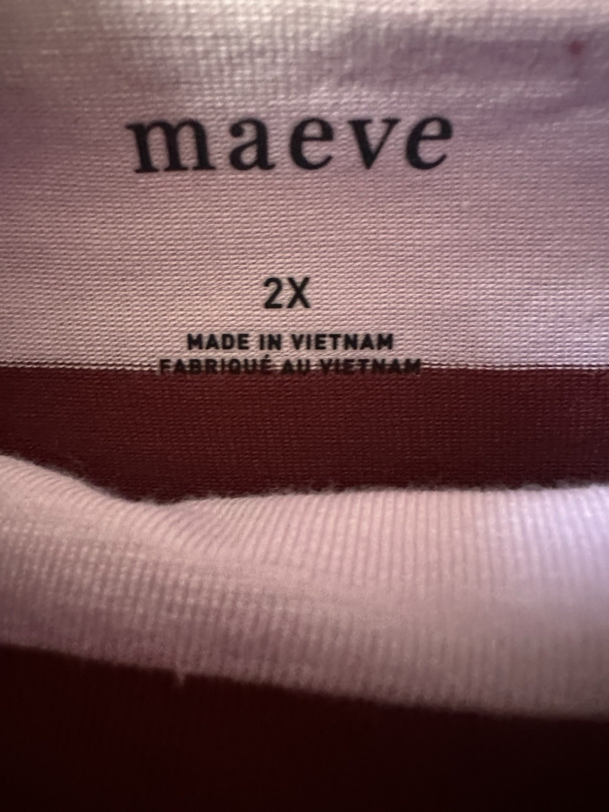 Maeve Anthropologie 2X NWT Pink Burgundy Striped Cowl Neck Top Plus Size