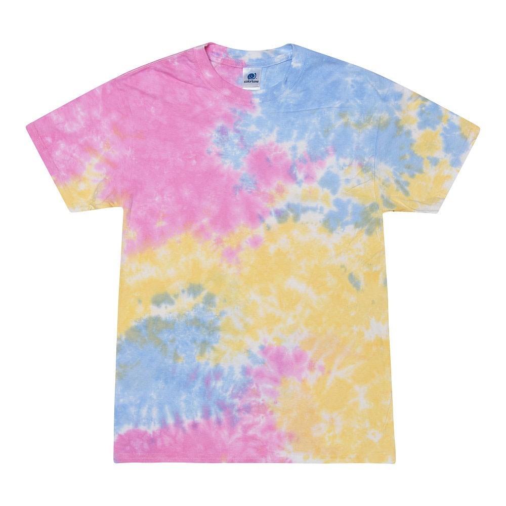 Colortone Tie Dye T-Shirt Unisex Rainbow Vibrant Cotton Tee S M L XL 2XL-5XL New