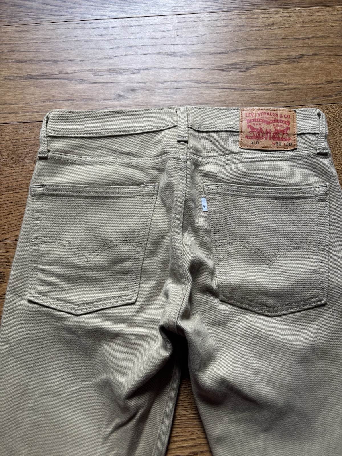 Levi’s 510 Slim Fit Jeans Khaki Tan Stretch Pants Men’s 30×30 W30 L30