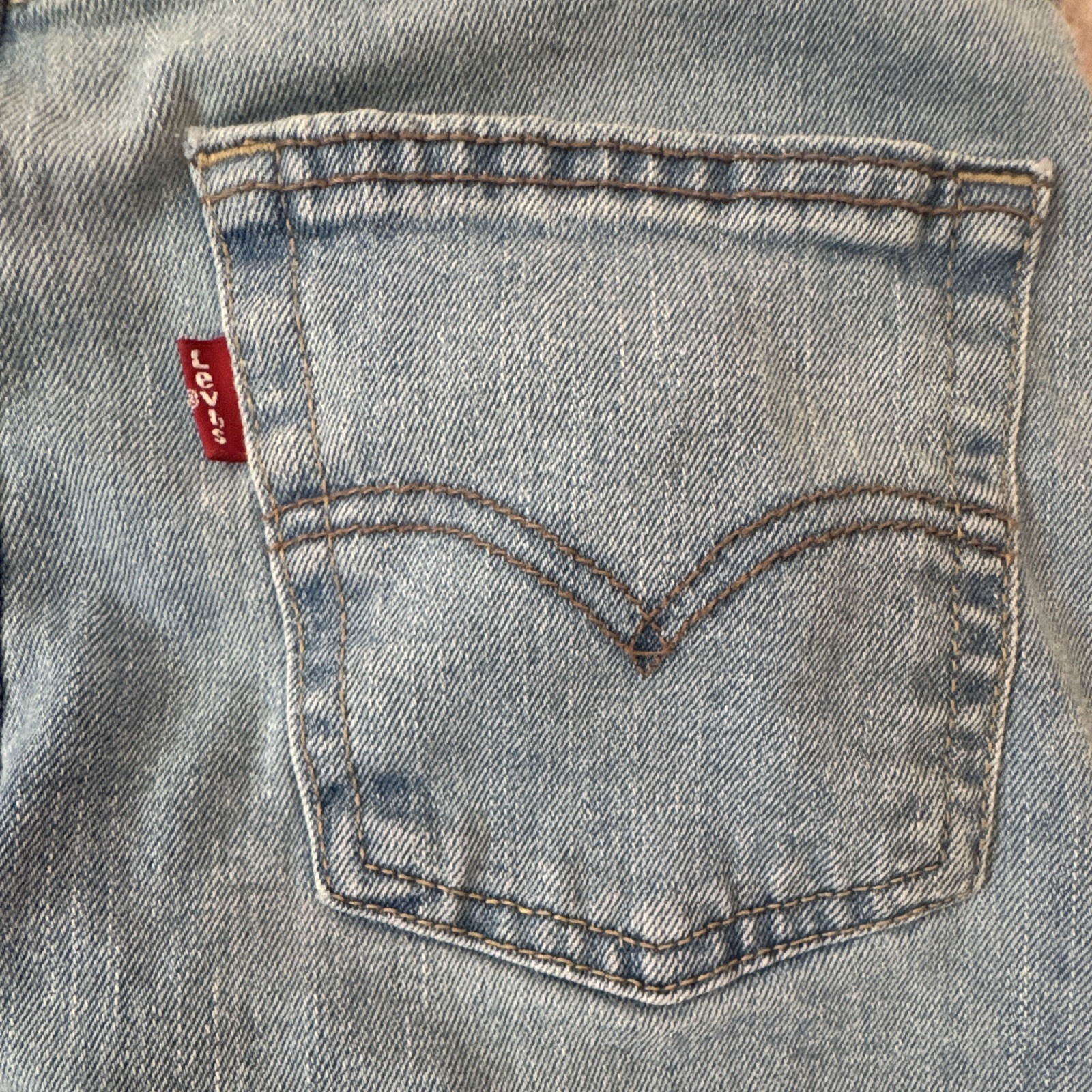 Levi’s Performance Boys Straight Fit Light Wash Stretch Denim Jeans Size 10