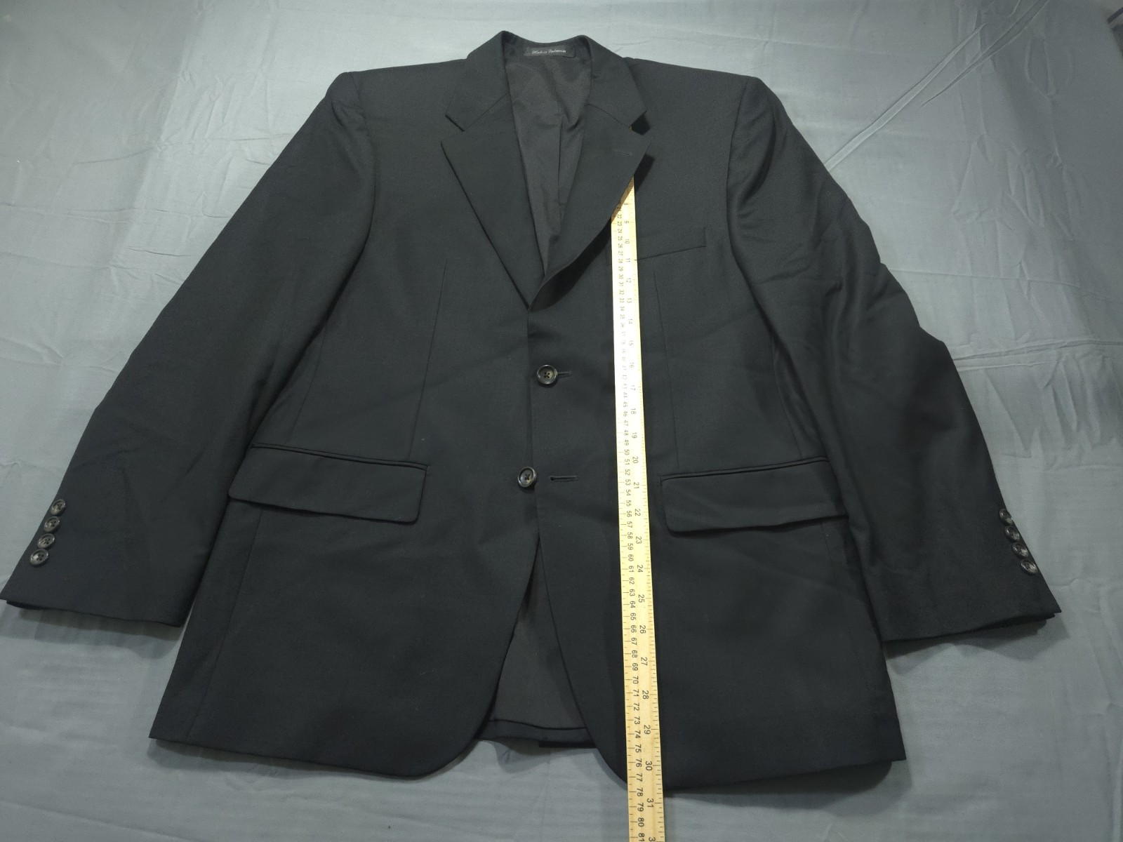 Ralph Lauren Blazer Suit Jacket Mens 40R Black 100% Wool 2 Button Single Vented