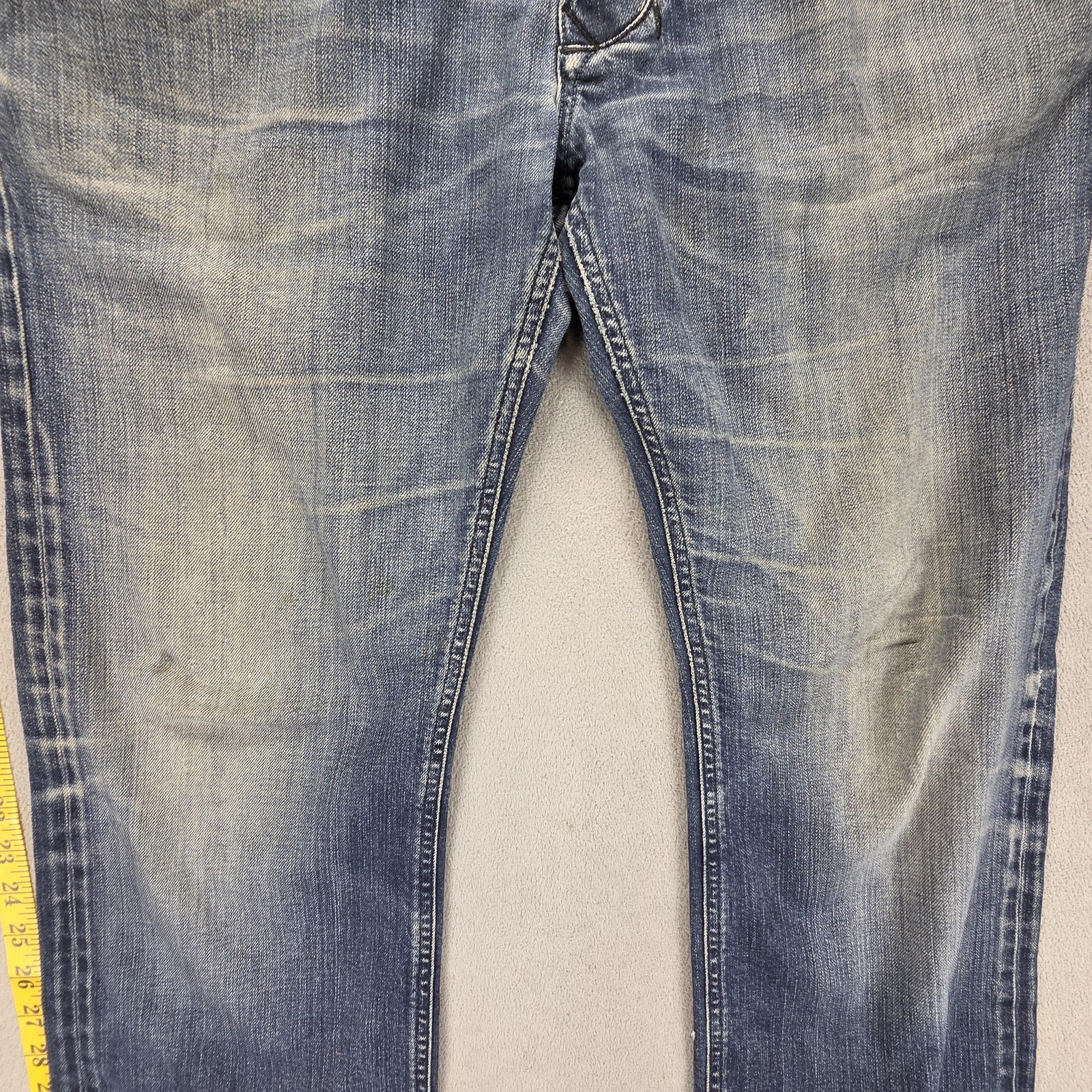 Diesel Jeans Mens 33×32 Blue Larkee Regular Straight Stretch Altered Hem 008B2