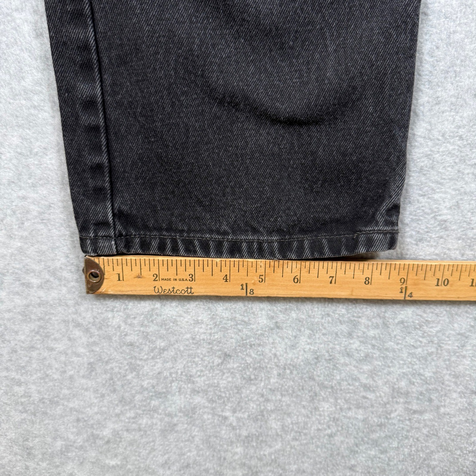 Levis 505 Y2k Regular Fit Mens Jeans Black Straight Leg Denim 36×30 (Fits 35×26)