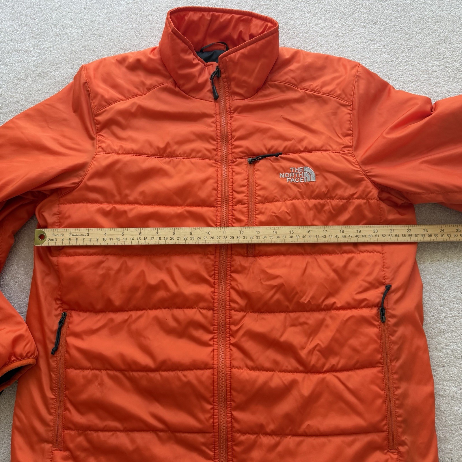 The North Face Jacket Men’s Puffer Large Orange Full Zip Jacket Outdoor