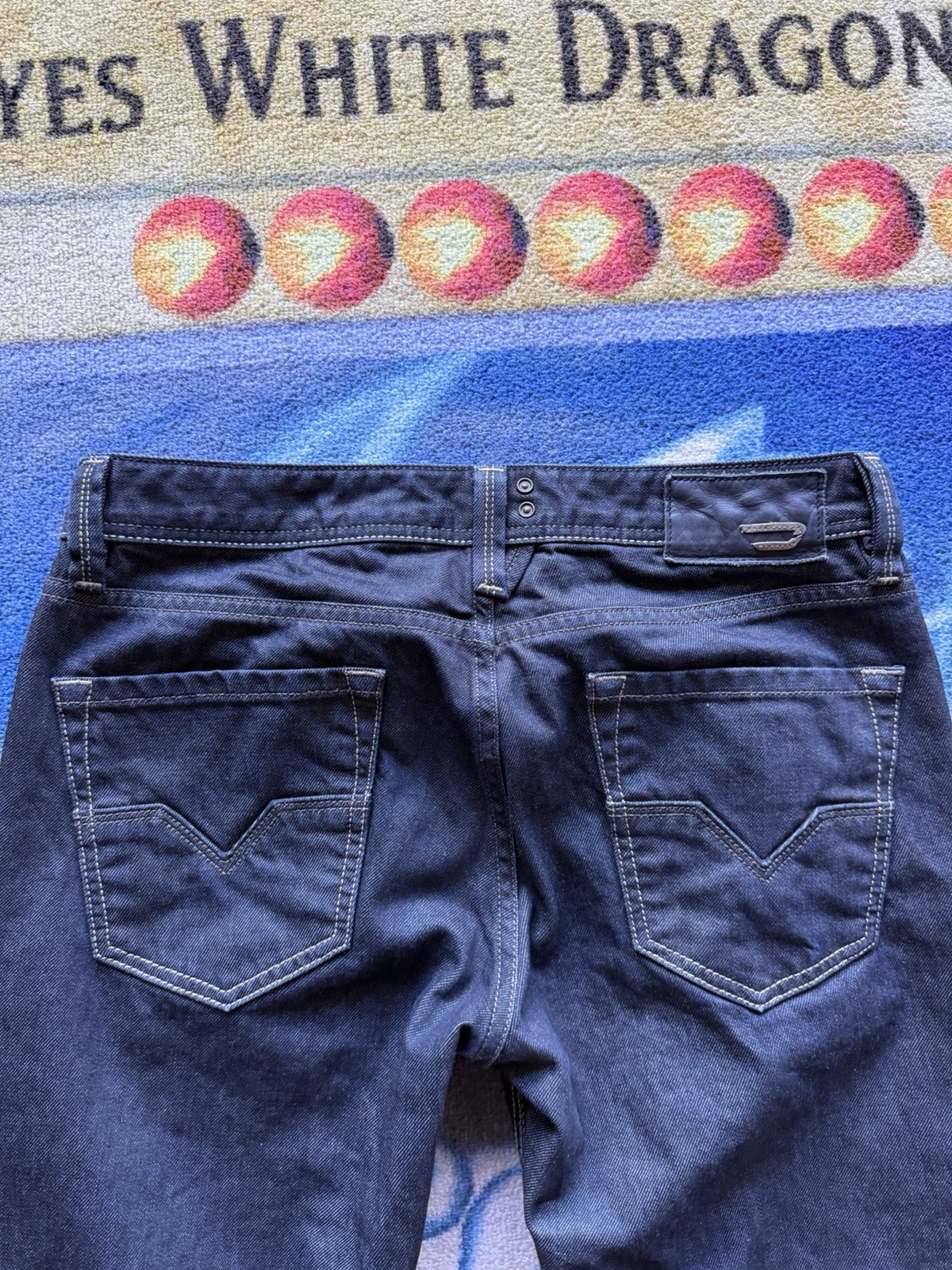 Diesel Larkee Denim Jeans Regular Straight Dark Indigo 0088Z Wash Men’s 30×32