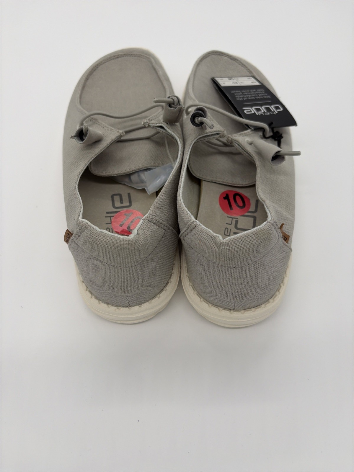 Hey Dude Wendy Chambray Light Gray Womens Size 9 Walking Shoes Slip Ons