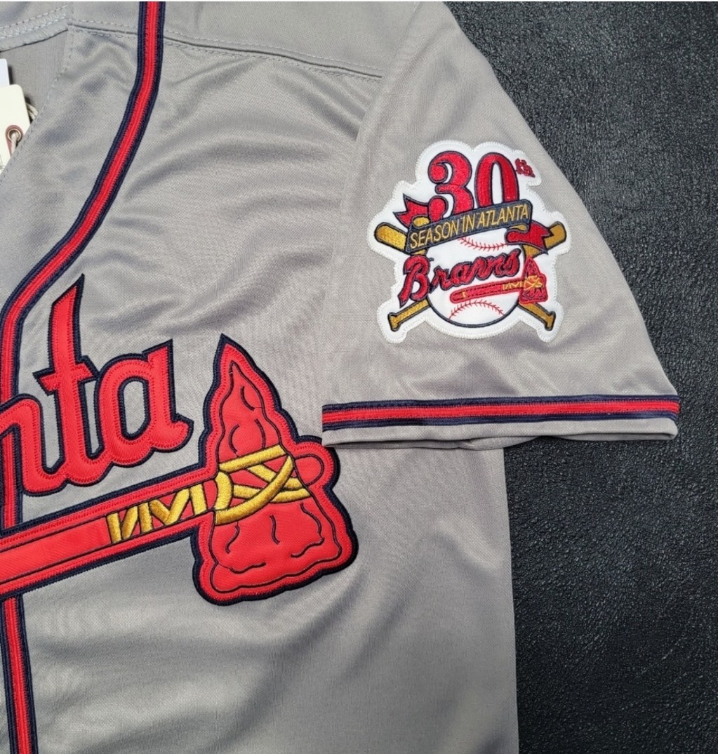 Tom Glavine Atlanta Braves 1995 Men’s World Series Road Gray Baseball Jersey