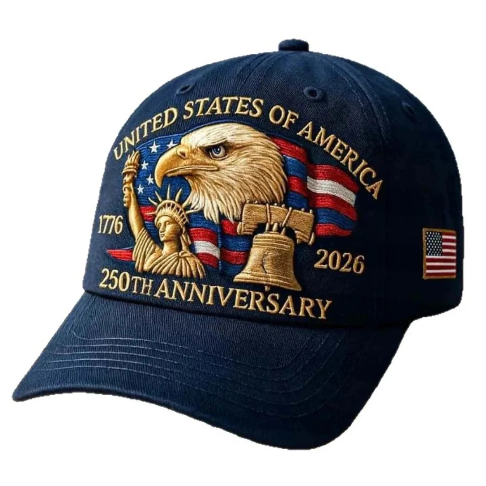America 250th Anniversary Baseball Cap USA Patriotic Adjustable Hat