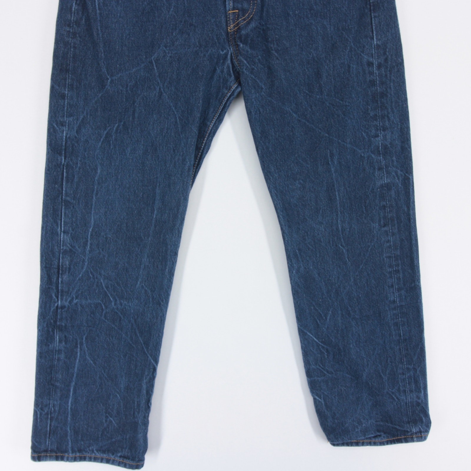 Levis 501 Jeans Mens 32×30 (30×26) Blue Shrink To Fit Straight Denim Button Fly