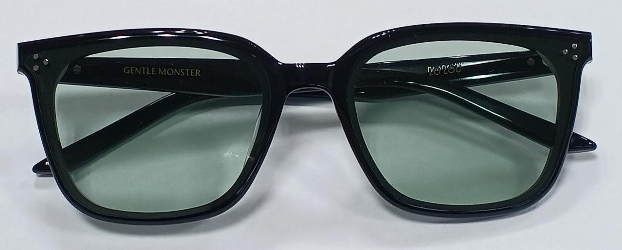 Gentle Monster Green Lens Black Frame Sunglasses