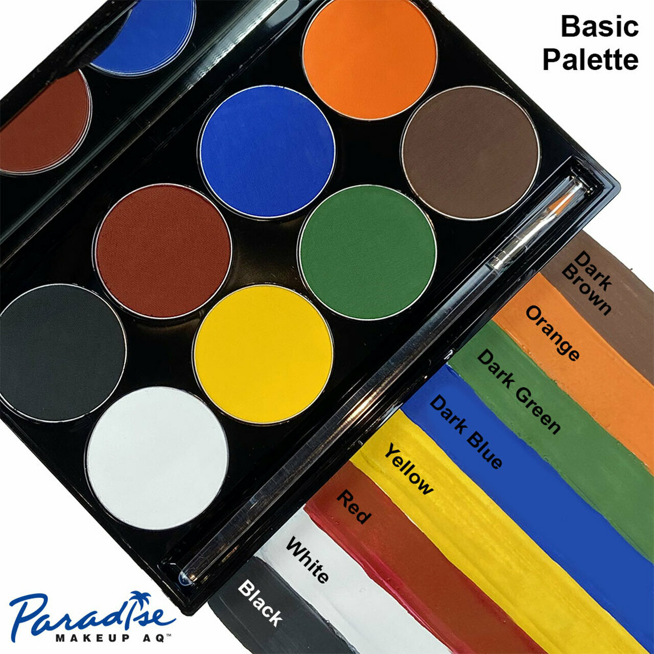 MEHRON PARADISE CAKE WATER BASE AQ 8 COLORS PALETTE FOUNDATION FACE BODY MAKEUP