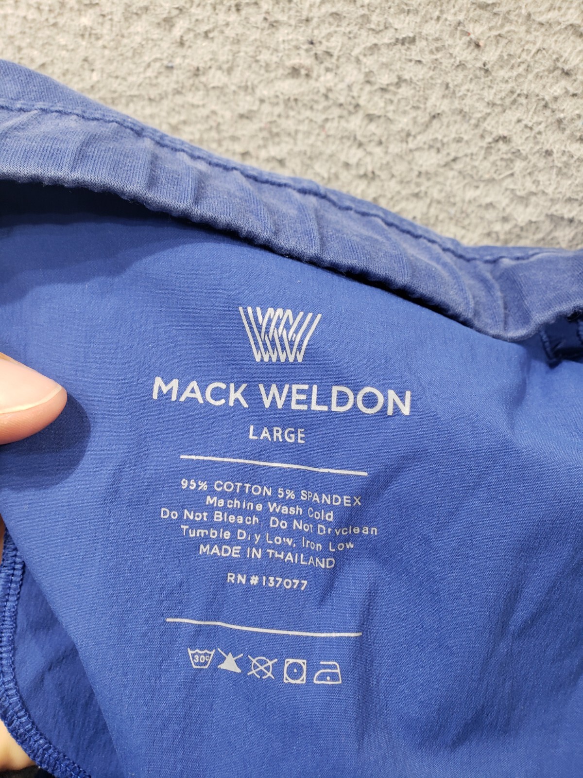 Mack Weldon Jogger Pants Men’s Large Blue Daily Wear Sweatpants Stretch Distress