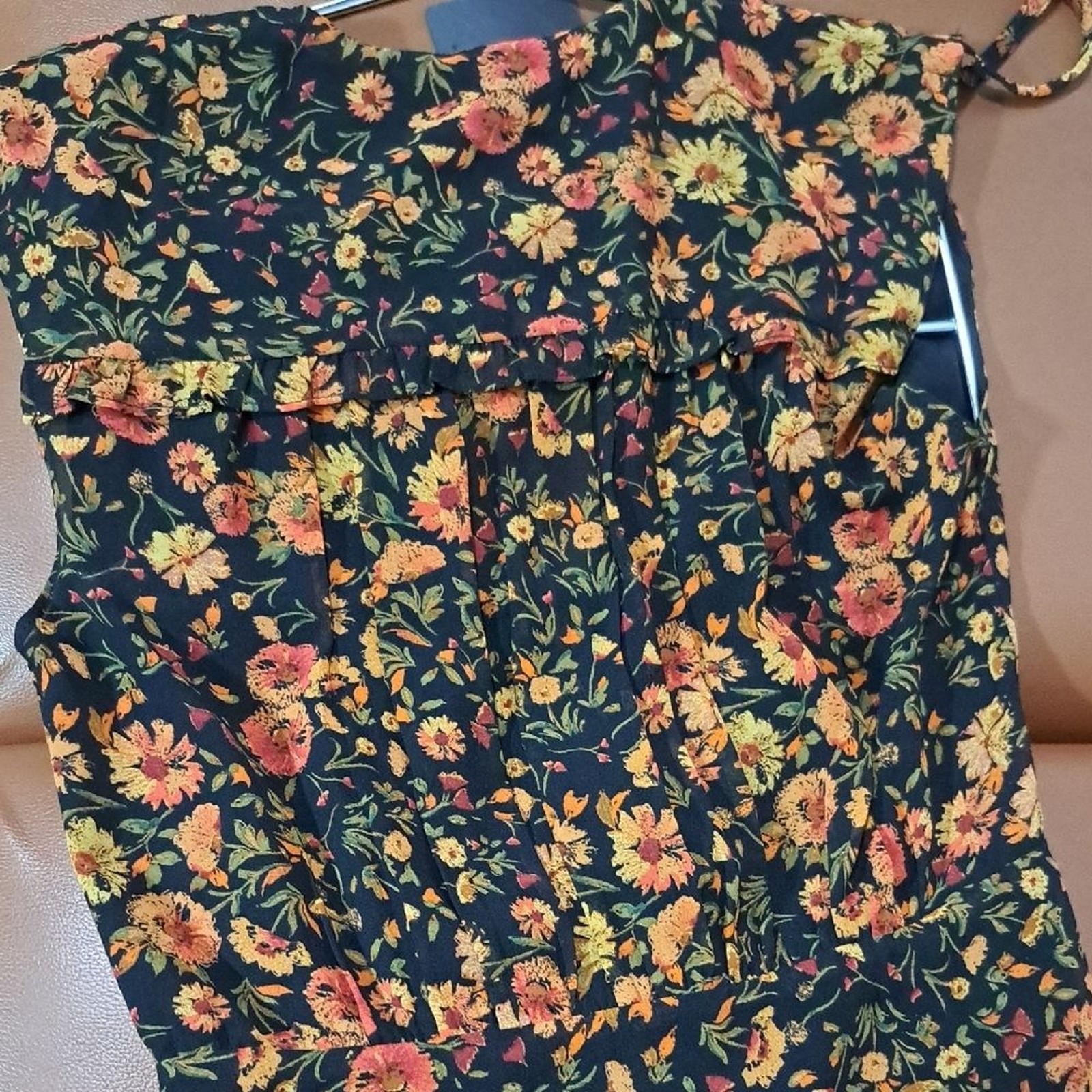 Dress Forum Asymmetrical Orange and Black Dress with Modern Flair