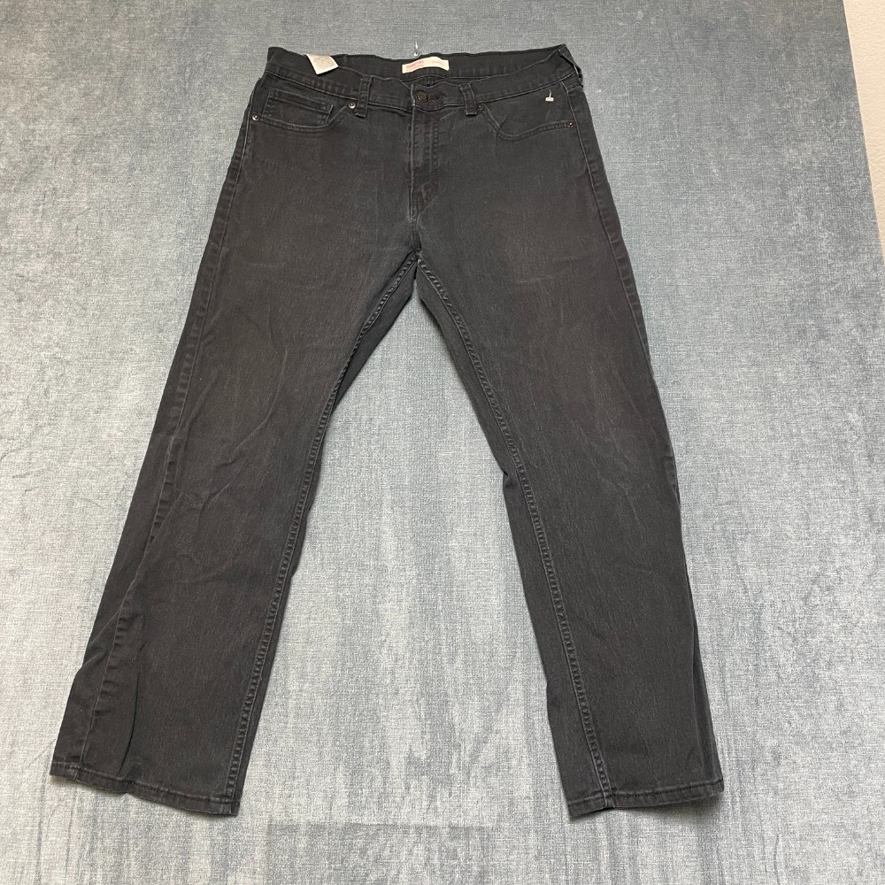Signature by Levi Strauss Jeans Mens 35×28 Black Denim Dark Wash Relaxed Fit