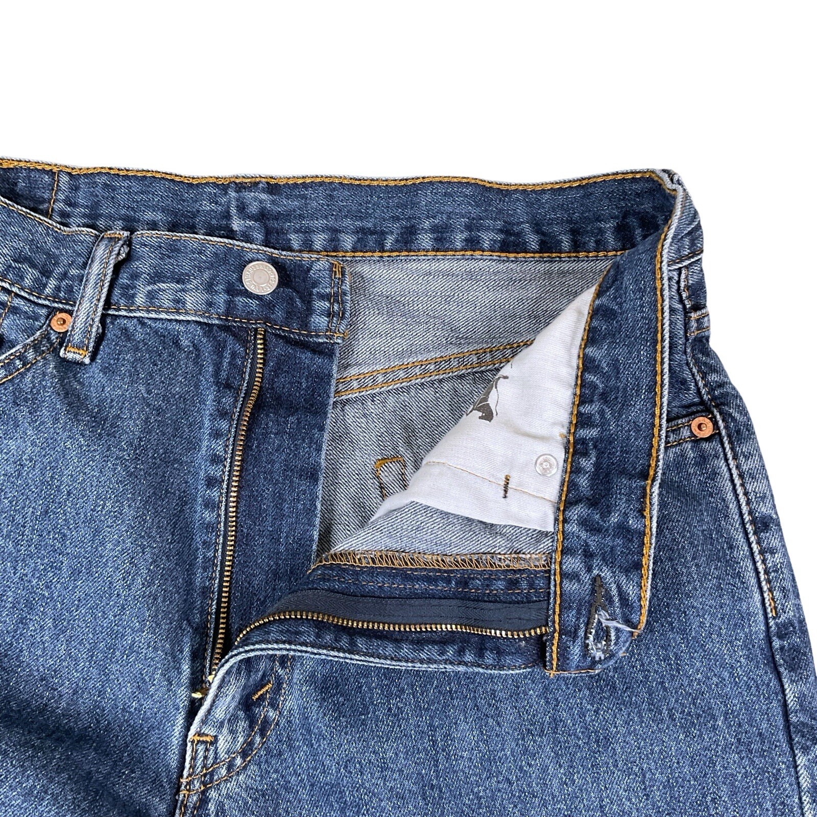 Levis Jeans Mens 34×34 (ACT 32×32.5) Blue Cotton Egypt Relaxed Fit EUC