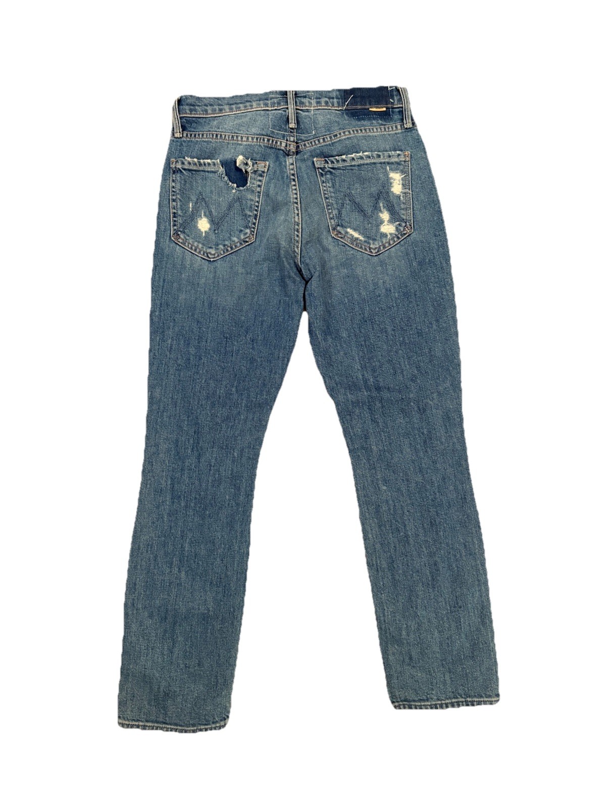 MOTHER Mid Rise Fly Cut Dazzler Ankle Jeans Size 26 Walking On Stones Distressed
