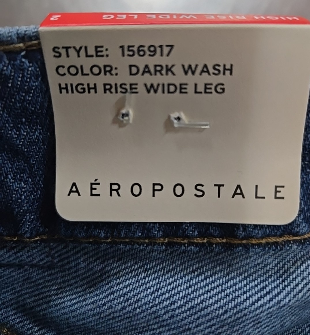 NWT: Women’s Aeropostale High Rise Wide Leg Jeans – 2 Colors – Many Sizes