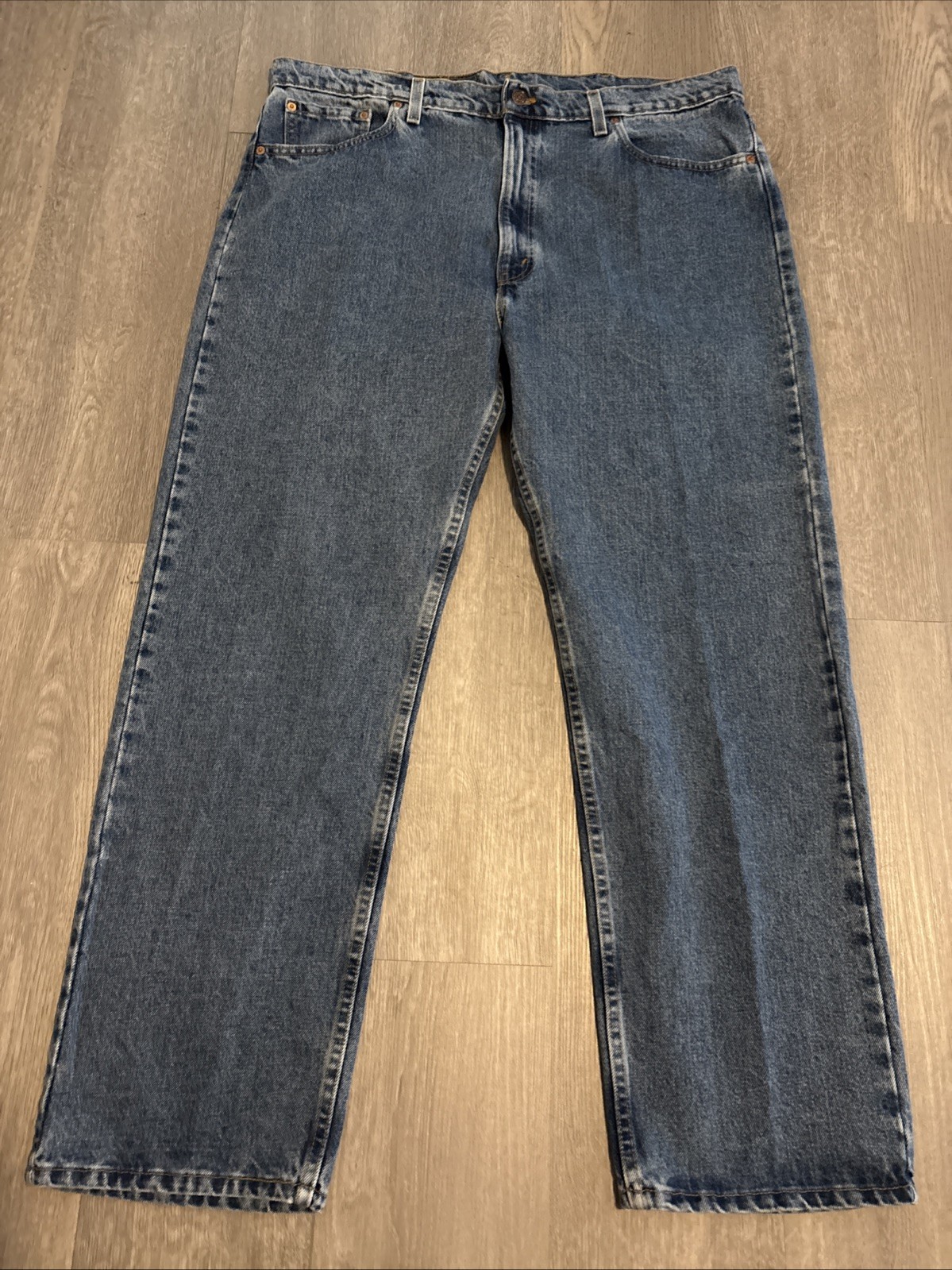 VTG 90s Levis Jeans Mens 42×30 Blue 505 Reg Fit Straight Leg Zip Fly Cotton