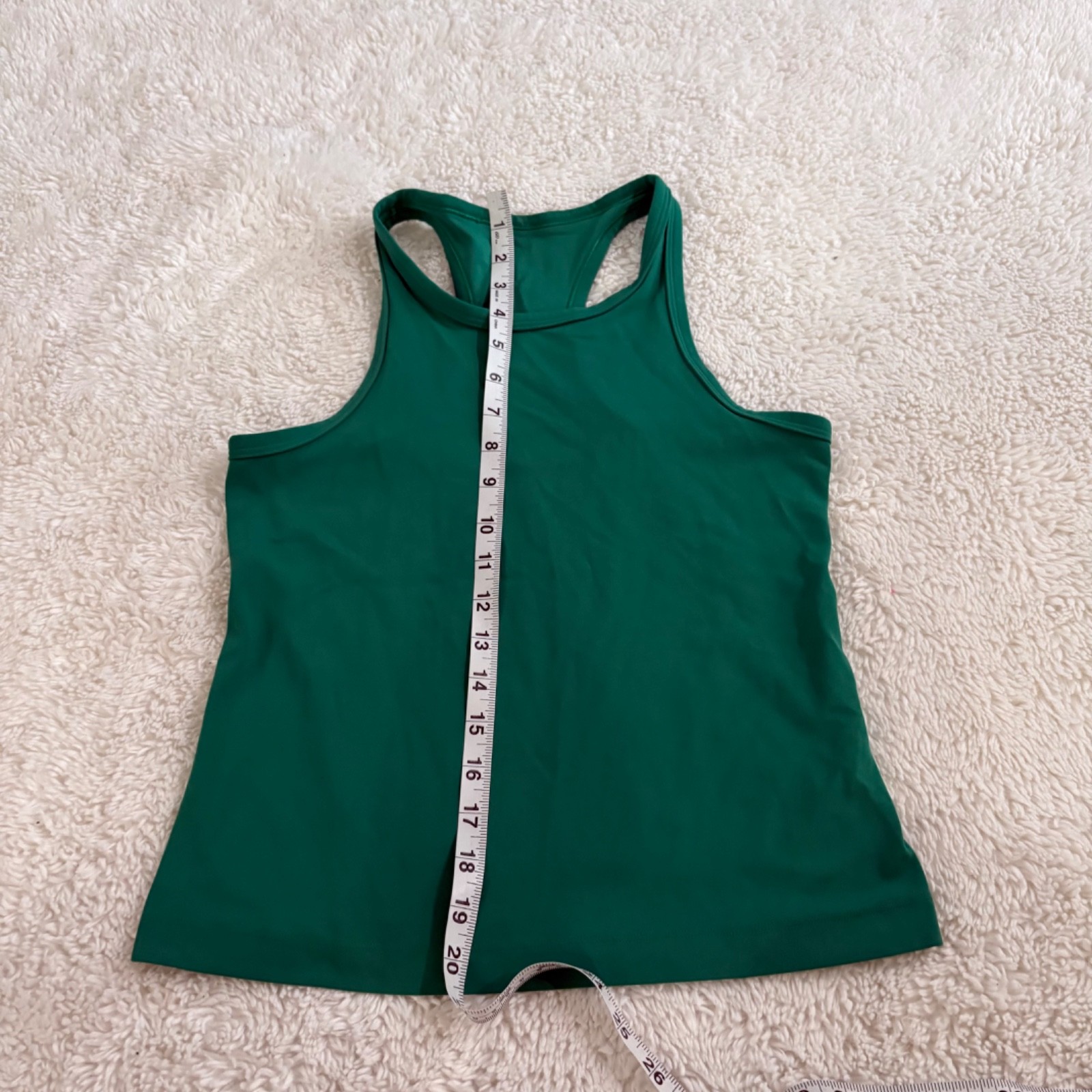 Lululemon Womens Align Waist Length Racerback Tank 10 Green Yoga Preppy Casual