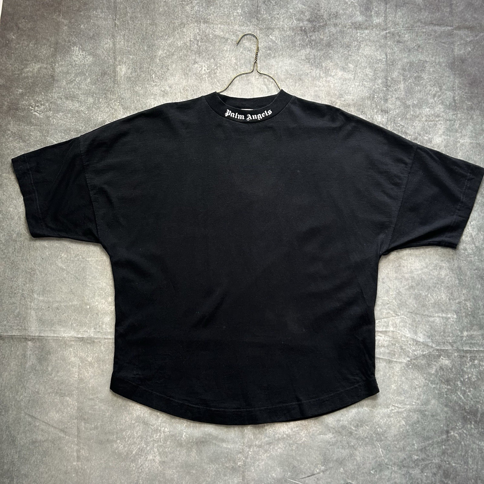 Palm Angels Big Logo T-Shirt Authentic Oversized Fit Men Size XS Black