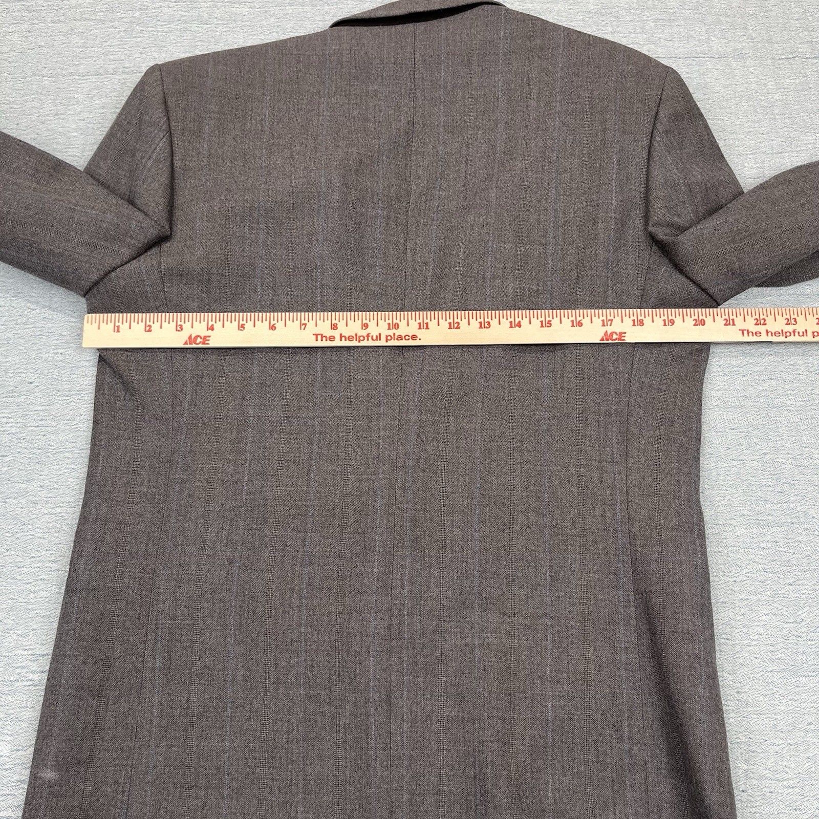 VTG Yves Saint Laurent Variation Blazer Mens 40R Gray Pinstripe Wool Made France