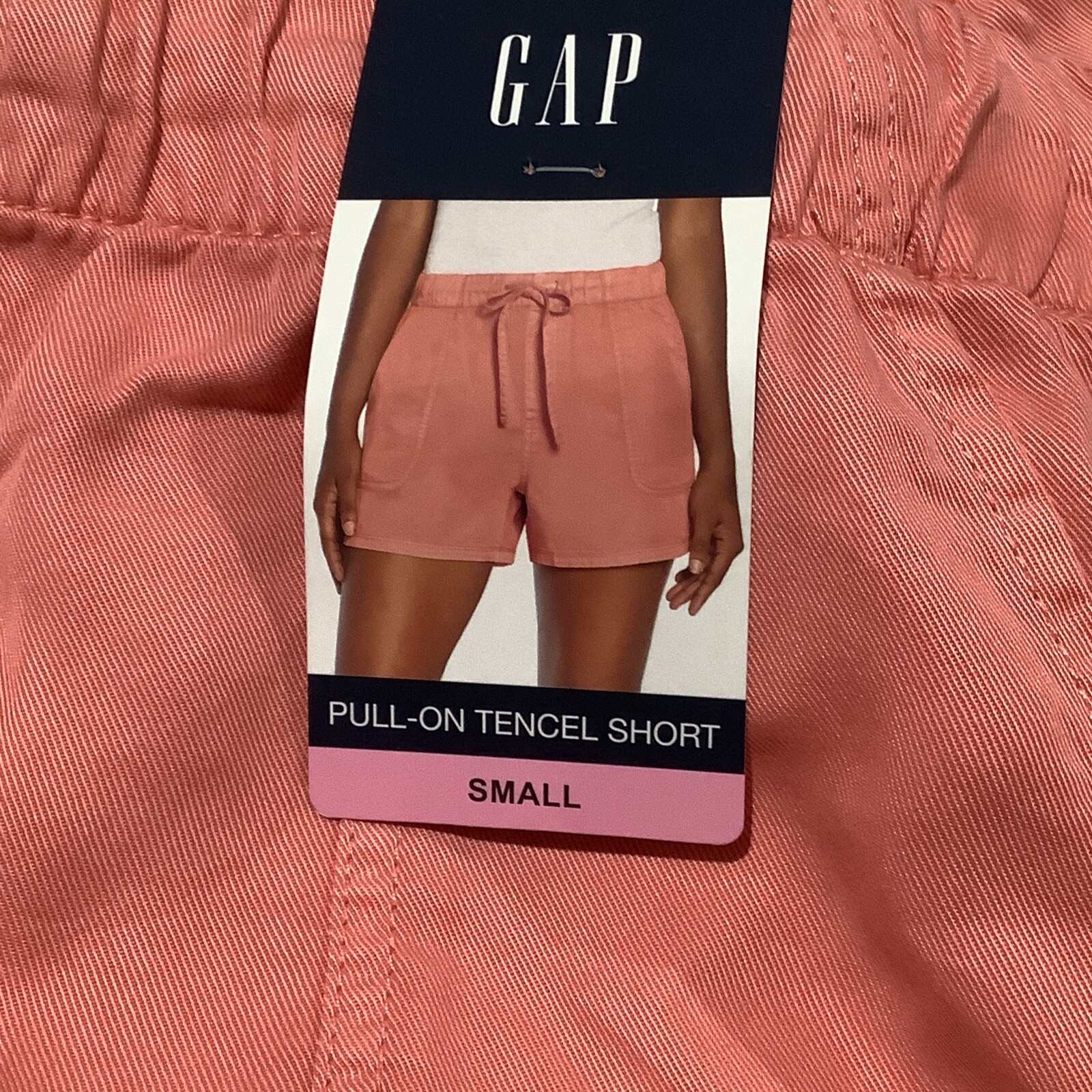 GAP Women’s Lyocell Drawstring Pull-On Tencel Short Small Pink