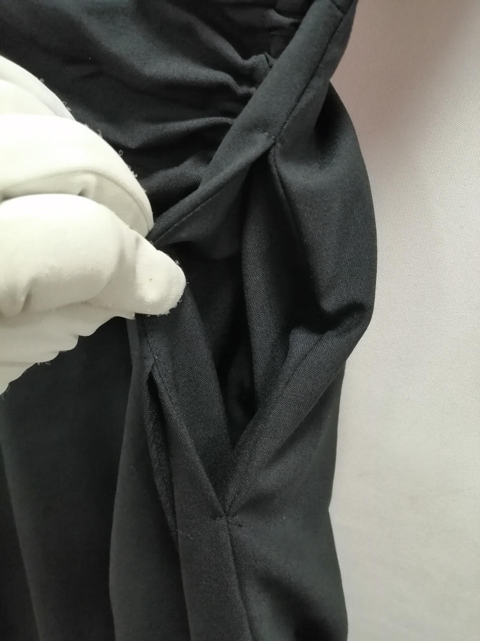 AKIRANAKA Black Puff Kimono Sleeve Jersey Dress 4US Sz S Midi 46in