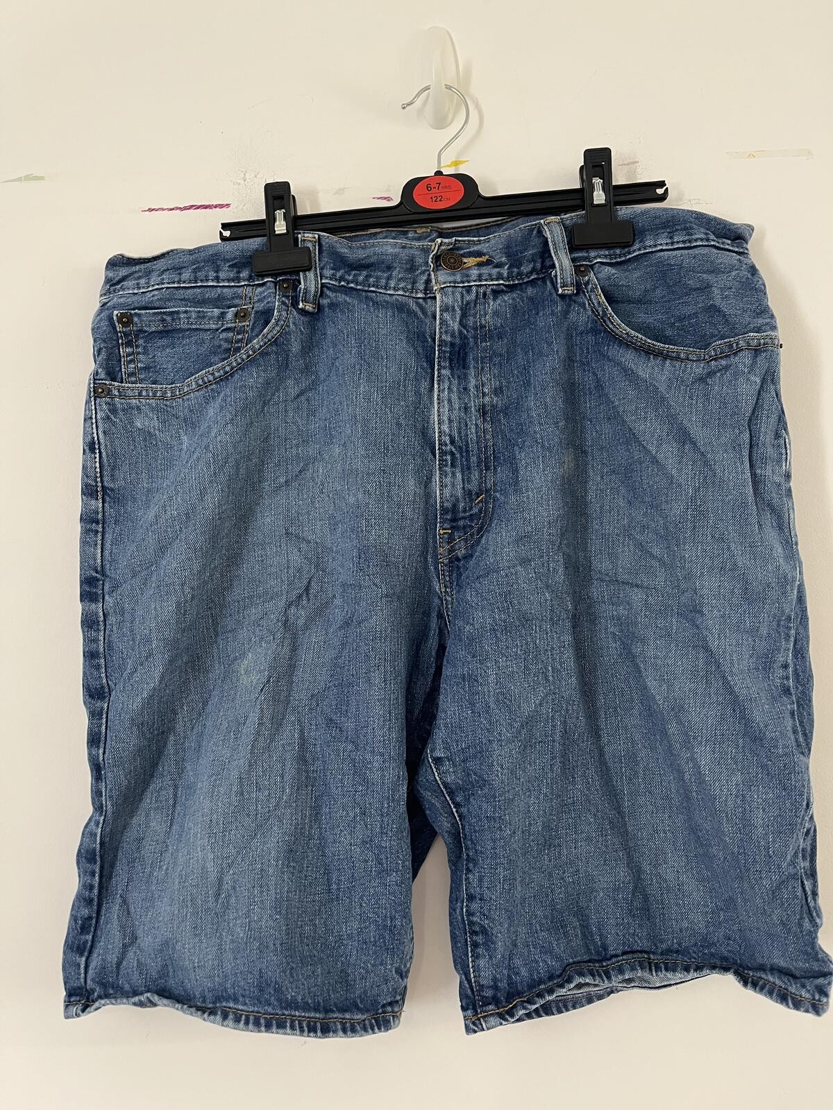 Levi’s 505 Short Blue Denim W38 Hemmed Grade B #211