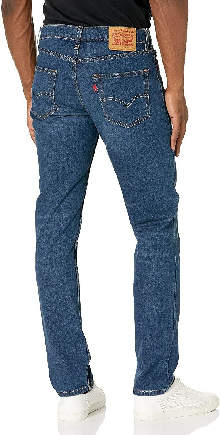 Levi’s 511 Men’s Slim Fit Stretch Sits Below Waist Jeans, Blue, Size 32X34