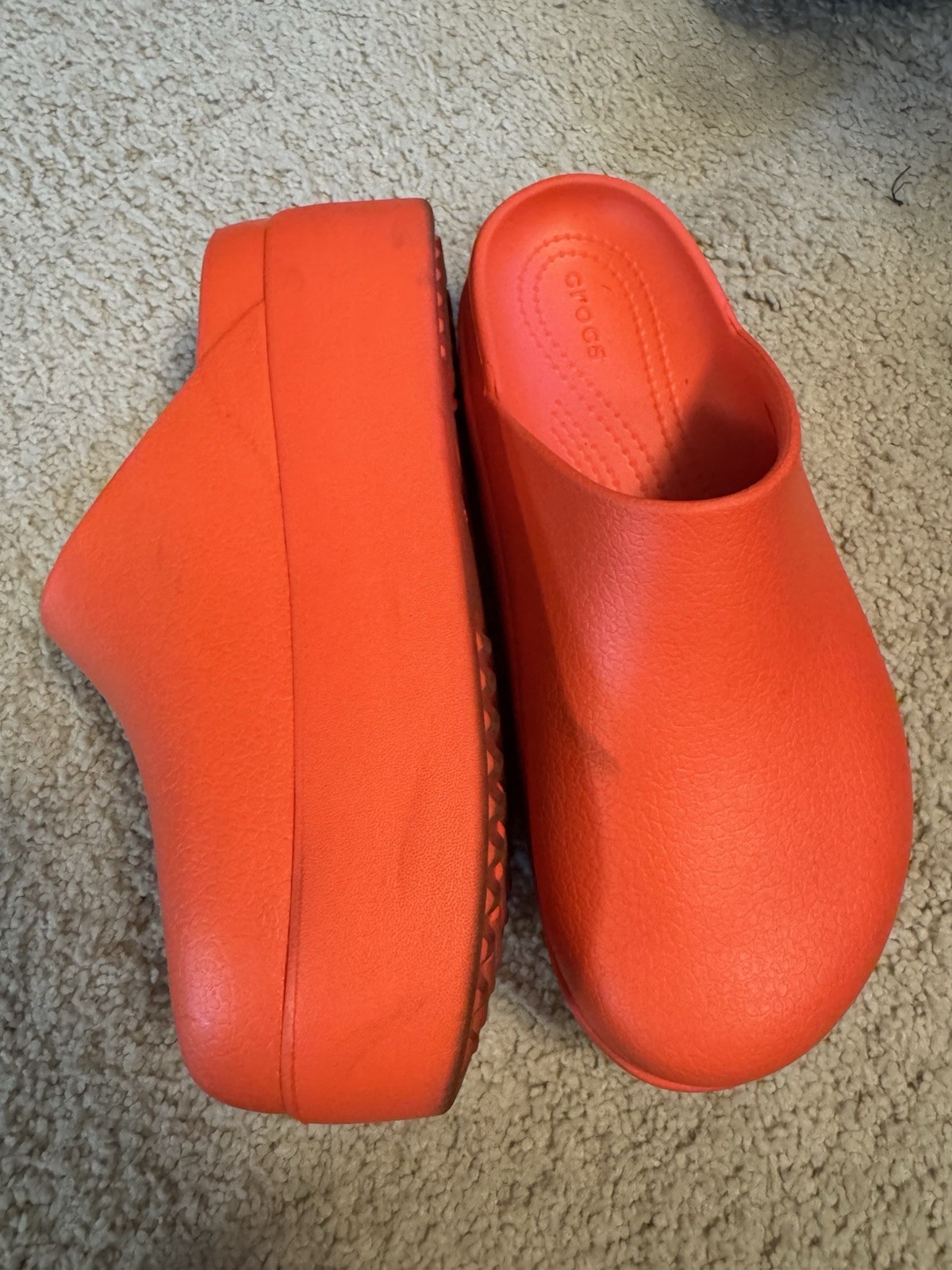Crocs Dylan black Platform Clog mules heels shoes women’s size 7