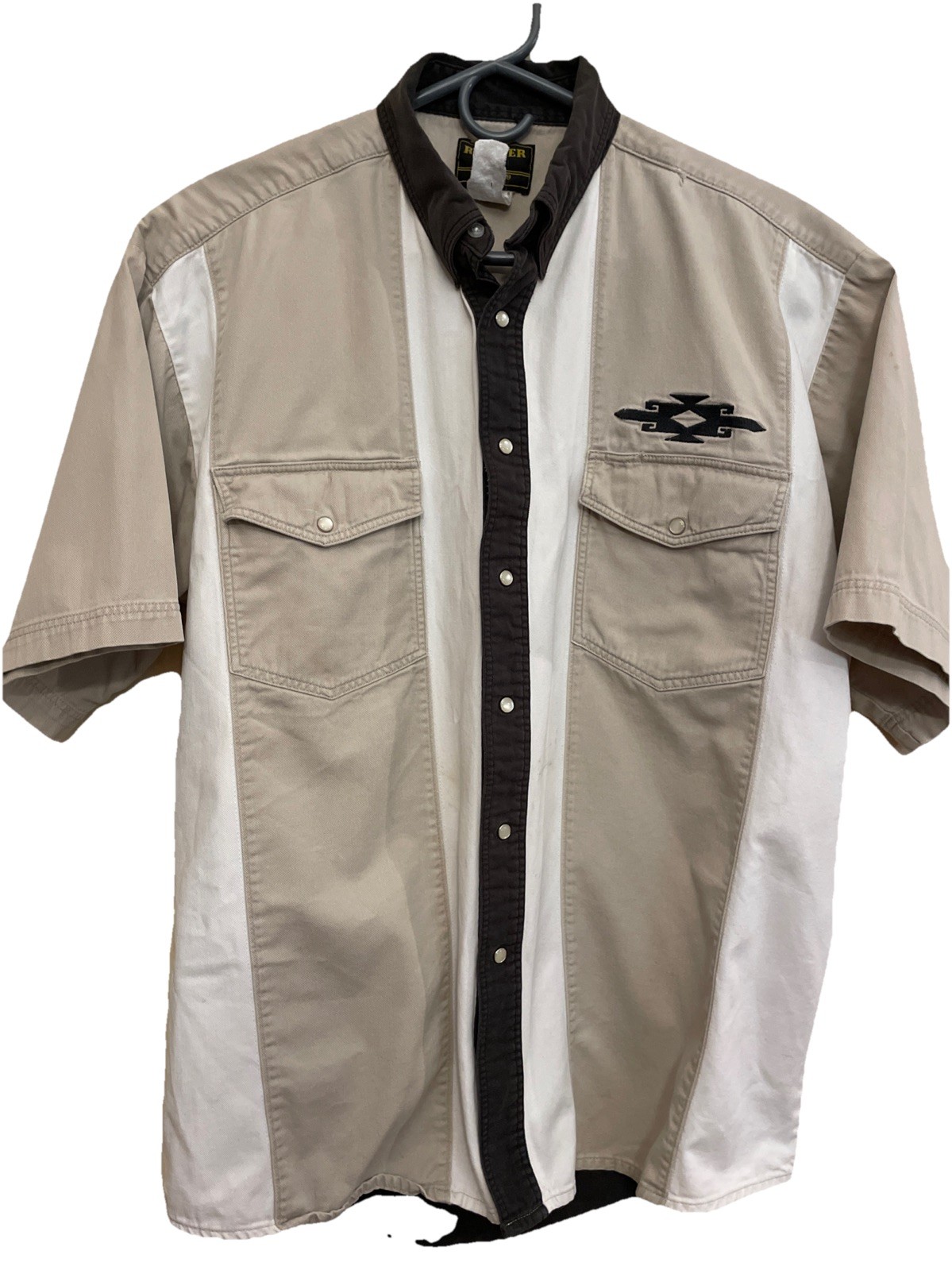 Rustler By Wrangler Vintage Western Shirt Men’s Size L Cowboy Pearl Snap