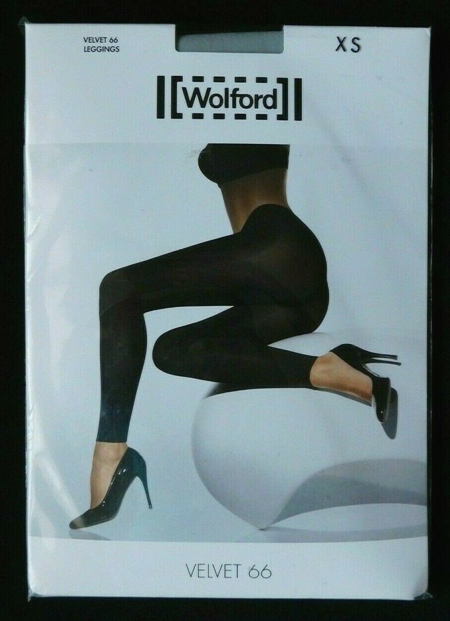 WOLFORD VELVET 66 LEGGINGS SIZE XS, IN IRON (LIGHT GREY), New in packaging