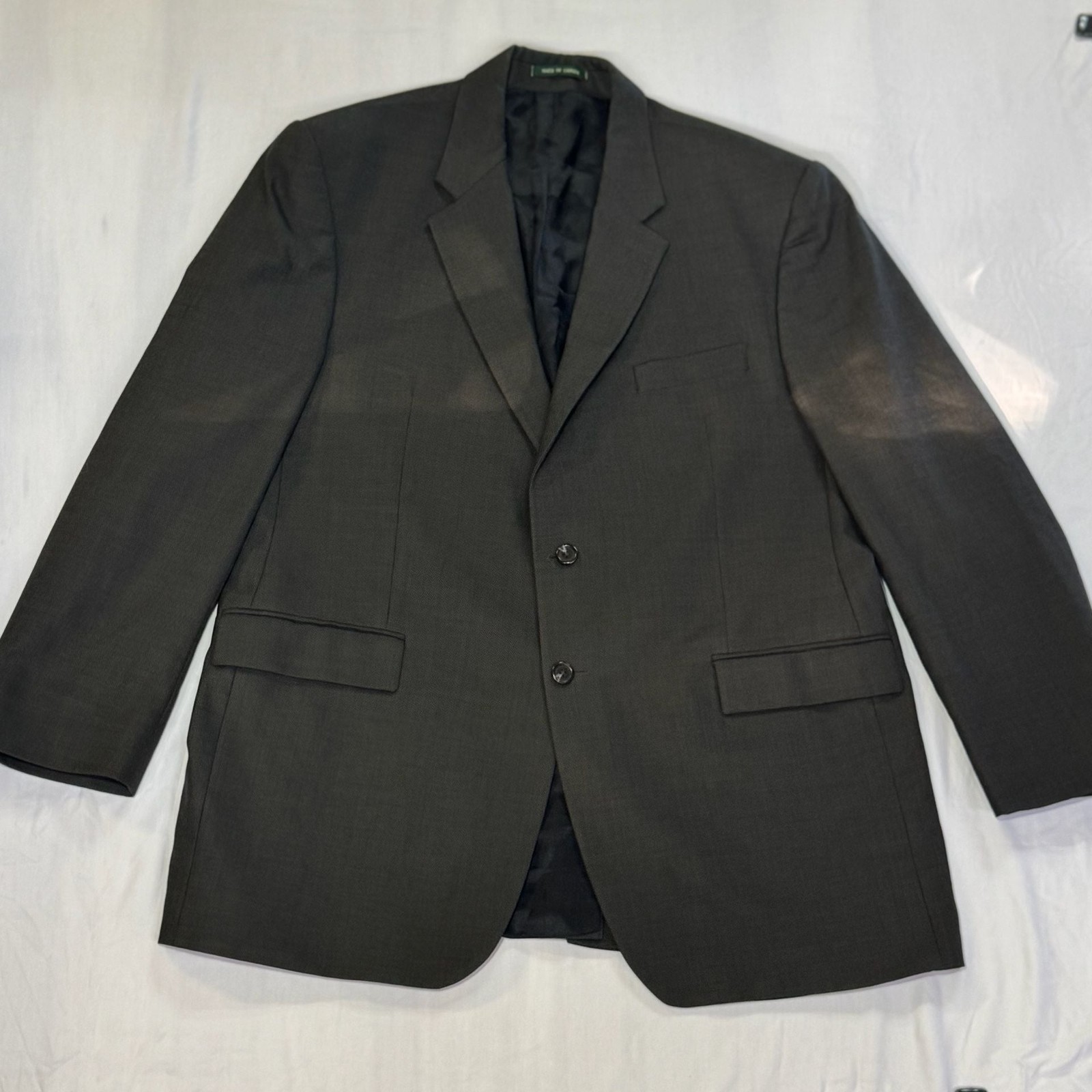 Lauren Ralph Lauren Grey Pure New Wool Two-Button Suit Set