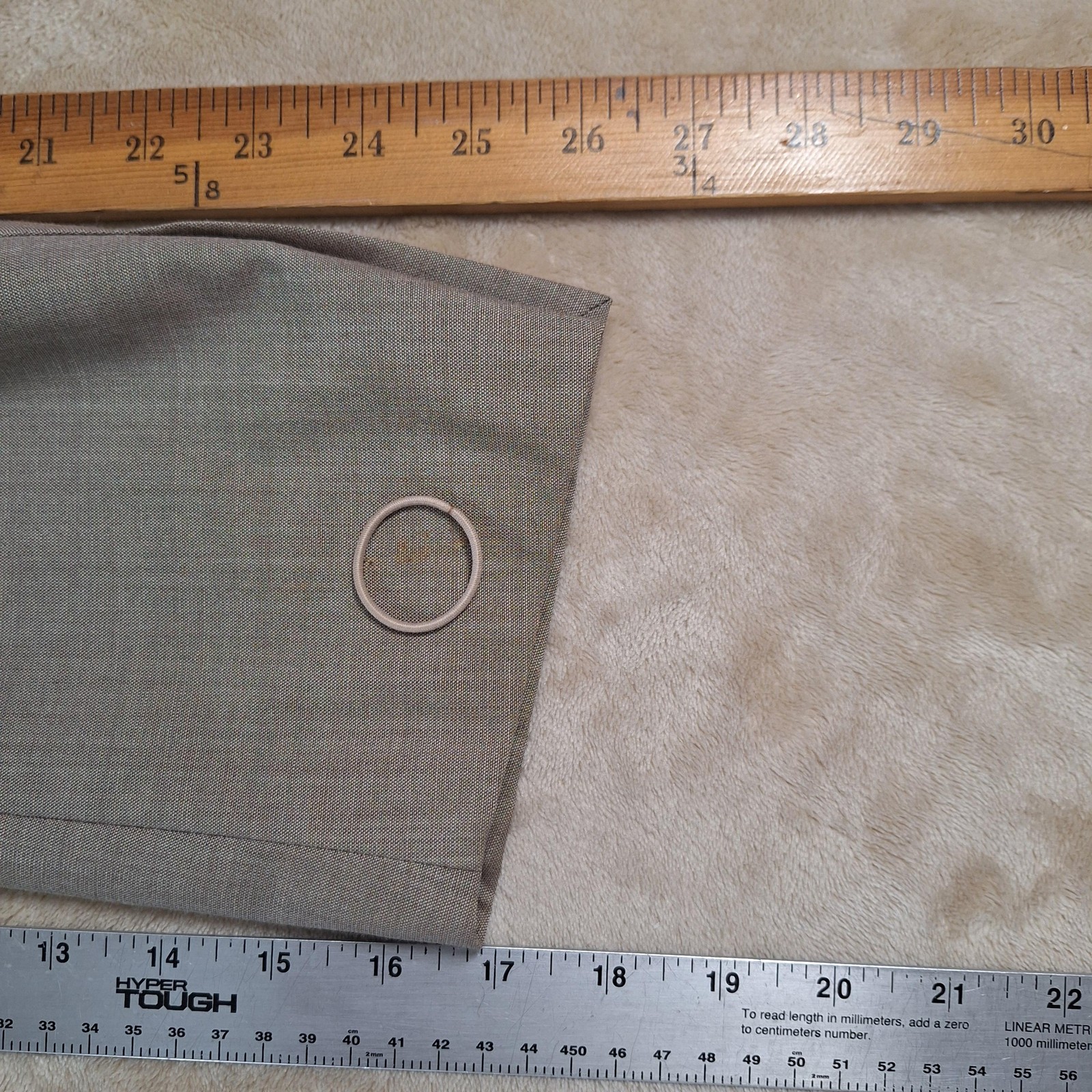 Lineage Suit Mens 44L 38L Tan Wool Blend Blazer Pants Two Piece Classic Fit