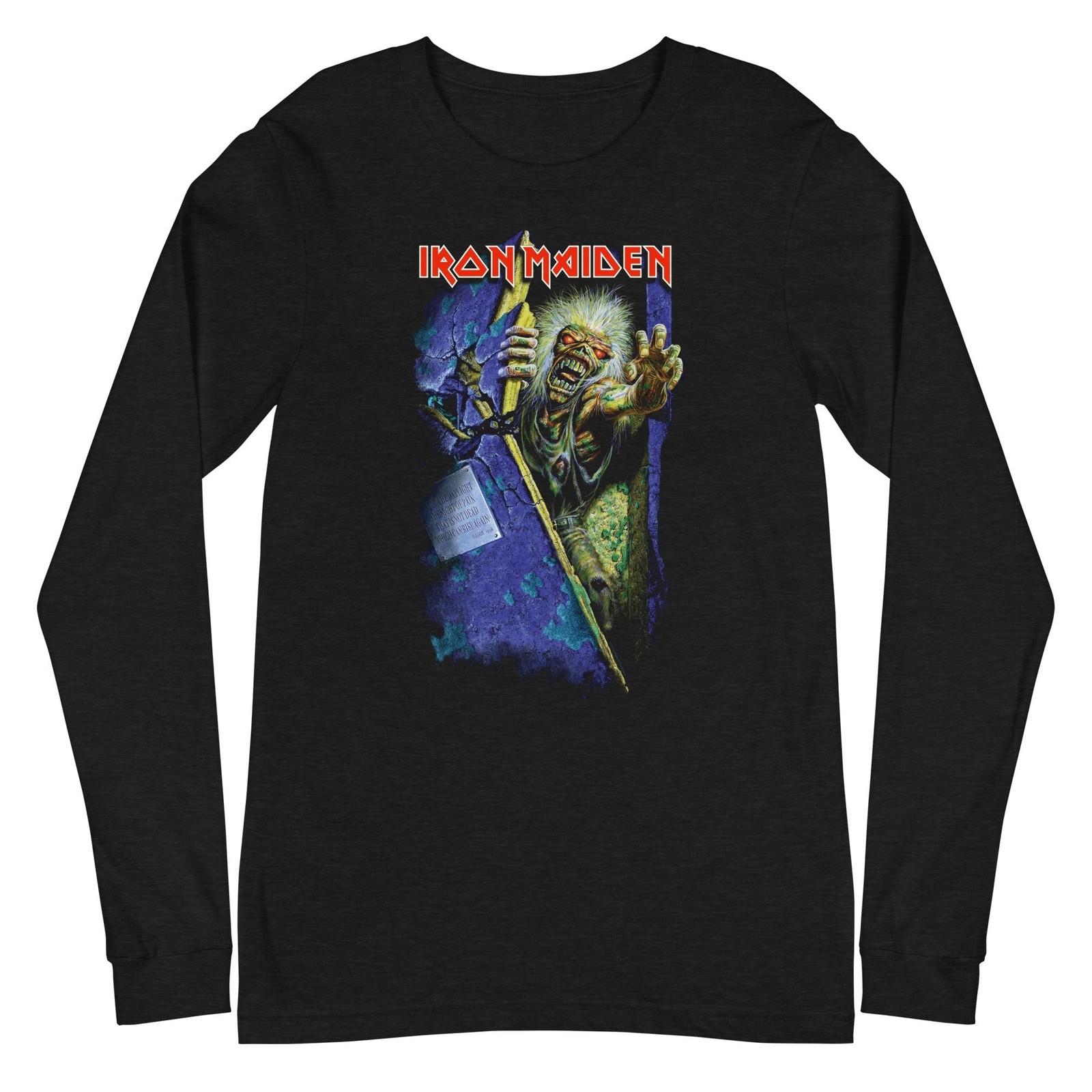 MerchMoment Iron Maiden – Reaching Eddie Long Sleeve T-Shirt L/S Shirt Black New