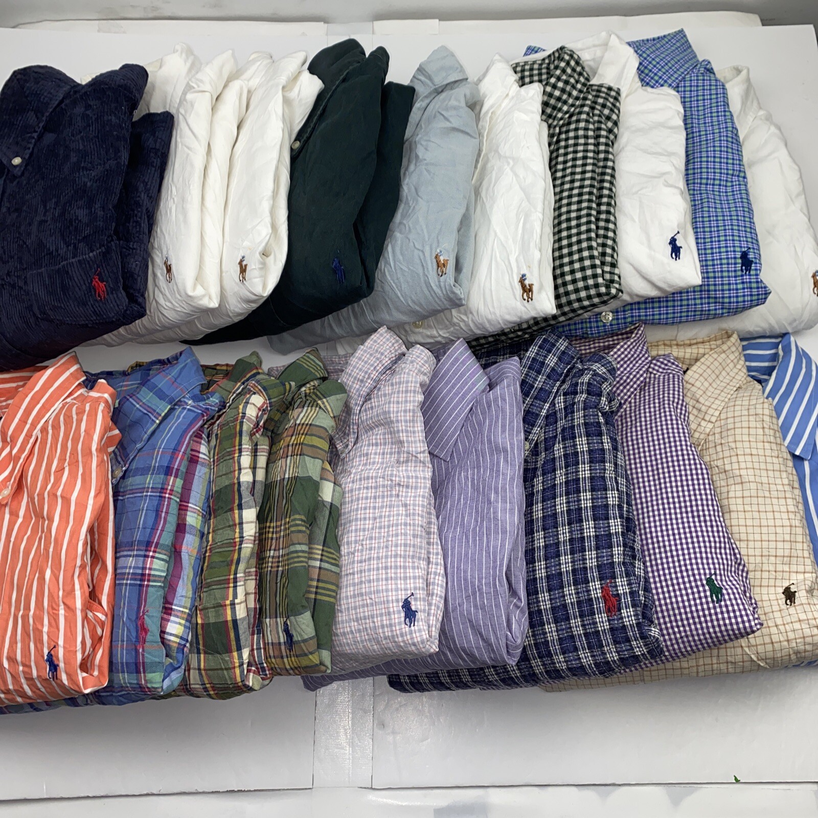 Wholesale Lot of 25 Grade B- Ralph Lauren Men’s Button Up Shirts